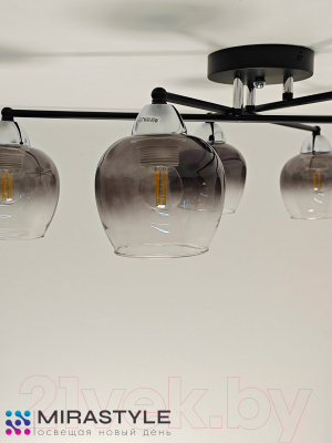 Потолочный светильник Mirastyle MD-8124/6 BK+CR