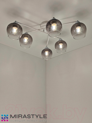 Потолочный светильник Mirastyle MD-8124/6 WH+CR