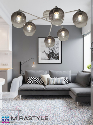 Потолочный светильник Mirastyle MD-8124/6 WH+CR