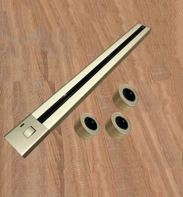 Комплект трековых розеток Track socket Шинопровод 60см + 3 Евро розетки