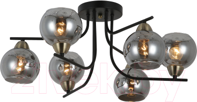 Потолочный светильник Mirastyle MD-8136/6 BK+ABR - фото