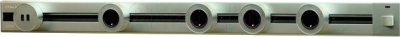 Комплект трековых розеток Track socket Шинопровод 100см + 4 Евро розетки + 1USB розетка - фото