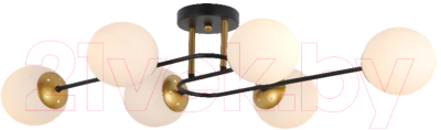 Потолочный светильник Mirastyle MD-8146/6 BK+GD - фото