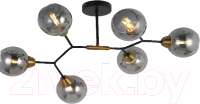 Потолочный светильник Mirastyle MD-8200/6 BK+GDBR - фото