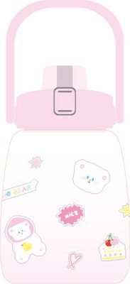 Бутылка для воды Miniso HoHo Bear Summer Sparkling Ice / 7992 - фото