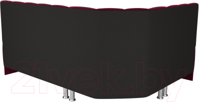 Уголок кухонный мягкий Лига Диванов Кантри левый / 113370L (микровельвет бордовый)