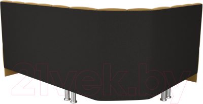 Уголок кухонный мягкий Лига Диванов Кантри левый / 113371L (микровельвет желтый)