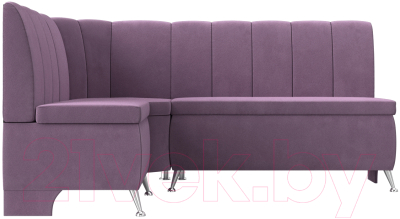 Уголок кухонный мягкий Лига Диванов Кантри левый / 113373L (микровельвет сиреневый)
