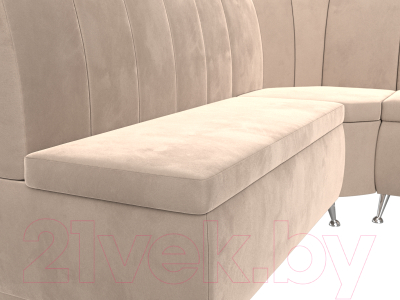 Уголок кухонный мягкий Лига Диванов Кантри правый / 106843 (велюр бежевый)