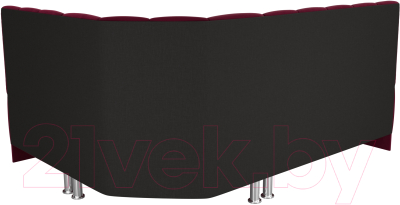 Уголок кухонный мягкий Лига Диванов Кантри правый / 113370 (микровельвет бордовый)