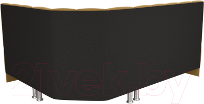 Уголок кухонный мягкий Лига Диванов Кантри правый / 113371 (микровельвет желтый)