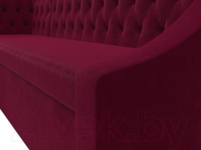 Уголок кухонный мягкий Лига Диванов Мерлин левый / 109417L (микровельвет бордовый)