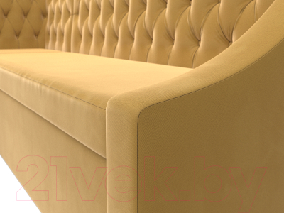 Уголок кухонный мягкий Лига Диванов Мерлин левый / 109418L (микровельвет желтый)