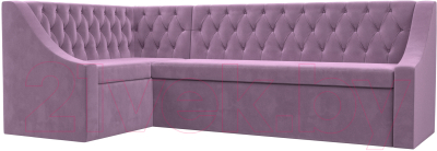 Уголок кухонный мягкий Лига Диванов Мерлин левый / 109420L (микровельвет сиреневый) - фото