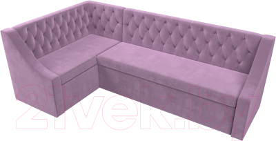 Уголок кухонный мягкий Лига Диванов Мерлин левый / 109420L (микровельвет сиреневый)