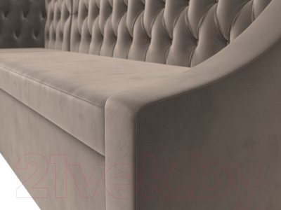 Уголок кухонный мягкий Лига Диванов Мерлин левый / 109424L (велюр коричневый)