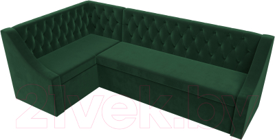 Уголок кухонный мягкий Лига Диванов Мерлин левый / 109426L (велюр зеленый)
