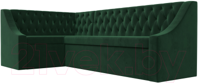 Уголок кухонный мягкий Лига Диванов Мерлин левый / 109426L (велюр зеленый)