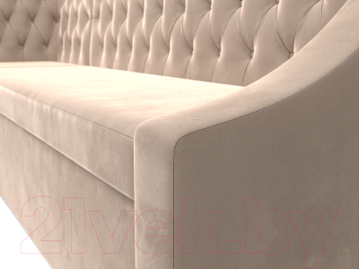 Уголок кухонный мягкий Лига Диванов Мерлин левый / 109427L (велюр бежевый)