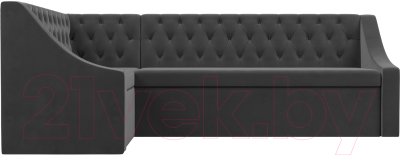 Уголок кухонный мягкий Лига Диванов Мерлин левый / 109428L (велюр серый)