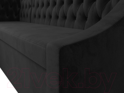 Уголок кухонный мягкий Лига Диванов Мерлин левый / 109429L (велюр черный)