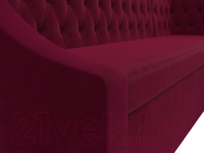 Уголок кухонный мягкий Лига Диванов Мерлин правый / 109417 (микровельвет бордовый)