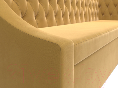 Уголок кухонный мягкий Лига Диванов Мерлин правый / 109418 (микровельвет желтый)