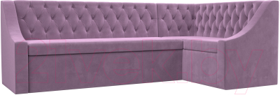 Уголок кухонный мягкий Лига Диванов Мерлин правый / 109420 (микровельвет сиреневый) - фото