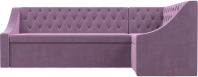 Уголок кухонный мягкий Лига Диванов Мерлин правый / 109420 (микровельвет сиреневый)