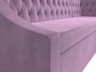 Уголок кухонный мягкий Лига Диванов Мерлин правый / 109420 (микровельвет сиреневый)