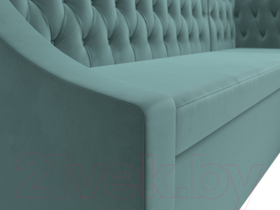 Уголок кухонный мягкий Лига Диванов Мерлин правый / 109425 (велюр бирюзовый)