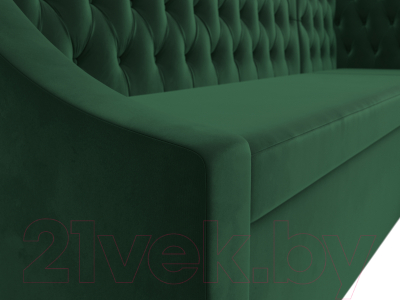Уголок кухонный мягкий Лига Диванов Мерлин правый / 109426 (велюр зеленый)