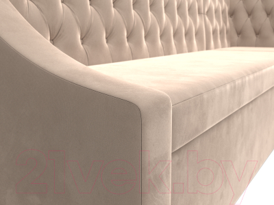 Уголок кухонный мягкий Лига Диванов Мерлин правый / 109427 (велюр бежевый)