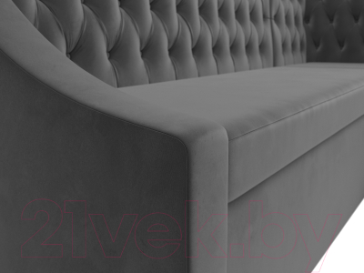 Уголок кухонный мягкий Лига Диванов Мерлин правый / 109428 (велюр серый)