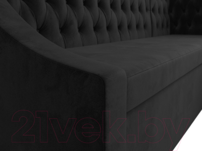 Уголок кухонный мягкий Лига Диванов Мерлин правый / 109429 (велюр черный)