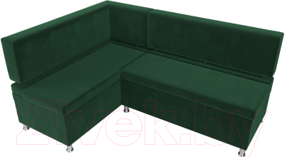 Уголок кухонный мягкий Лига Диванов Стайл левый / 111657L (велюр зеленый)