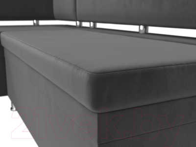 Уголок кухонный мягкий Лига Диванов Стайл левый / 111659L (велюр серый)