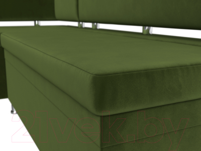 Уголок кухонный мягкий Лига Диванов Стайл левый / 114520L (микровельвет зеленый)