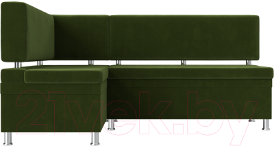Уголок кухонный мягкий Лига Диванов Стайл левый / 114520L (микровельвет зеленый)