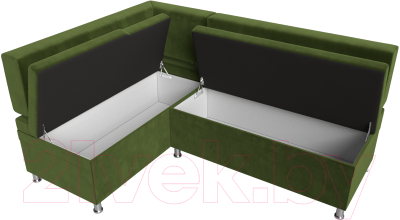 Уголок кухонный мягкий Лига Диванов Стайл левый / 114520L (микровельвет зеленый)