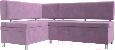 Уголок кухонный мягкий Лига Диванов Стайл левый / 114523L (микровельвет сиреневый) - фото