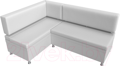 Уголок кухонный мягкий Лига Диванов Стайл левый / 114527L (экокожа белый)
