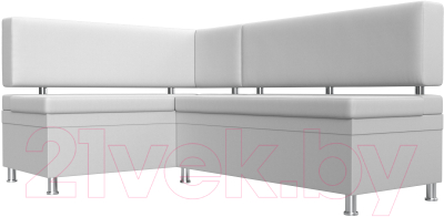 Уголок кухонный мягкий Лига Диванов Стайл левый / 114527L (экокожа белый)