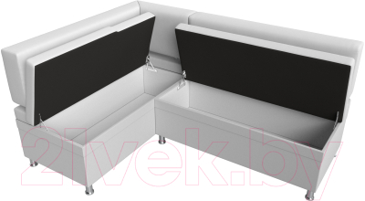 Уголок кухонный мягкий Лига Диванов Стайл левый / 114527L (экокожа белый)