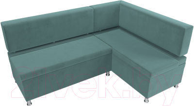 Уголок кухонный мягкий Лига Диванов Стайл правый / 111656 (велюр бирюзовый)