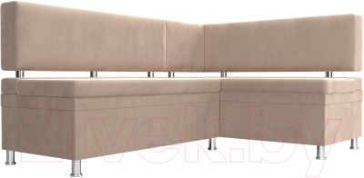 Уголок кухонный мягкий Лига Диванов Стайл правый / 111658 (велюр бежевый)