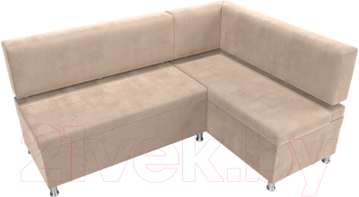 Уголок кухонный мягкий Лига Диванов Стайл правый / 111658 (велюр бежевый)