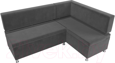 Уголок кухонный мягкий Лига Диванов Стайл правый / 111659 (велюр серый)