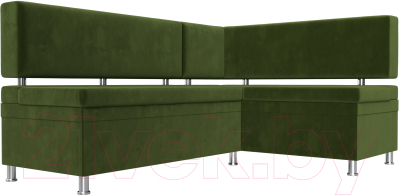Уголок кухонный мягкий Лига Диванов Стайл правый / 114520 (микровельвет зеленый)