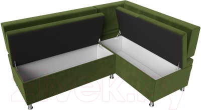 Уголок кухонный мягкий Лига Диванов Стайл правый / 114520 (микровельвет зеленый)